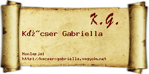 Kácser Gabriella névjegykártya