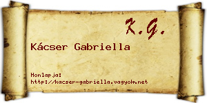 Kácser Gabriella névjegykártya