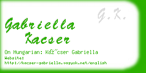 gabriella kacser business card